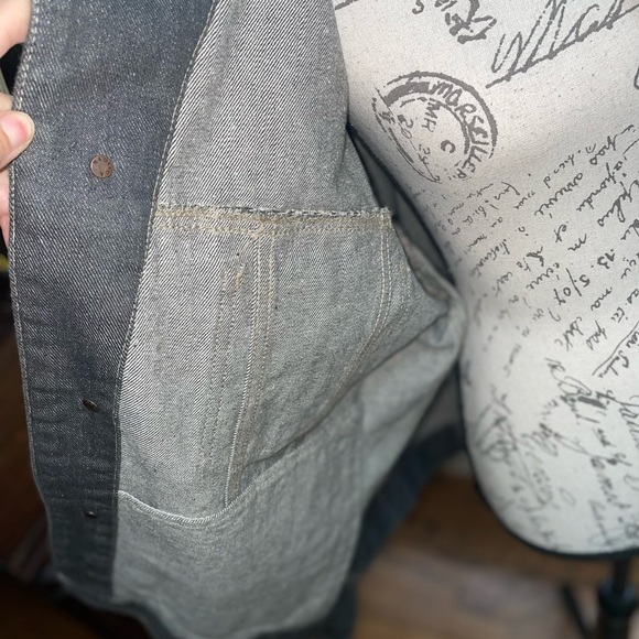 Men’s charcoal gray jean jacket Nautica brand Men’s denim jacket outdoor casual - Picture 5 of 9